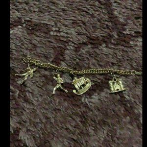 Goldtone Pirate Themed Charm Bracelet